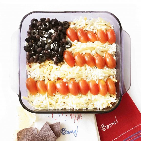 Healthy 7 Layer Fourth of July Dip