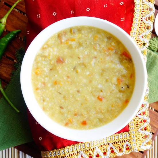 Green Moong Dal Khichdi