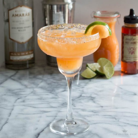 Spicy Cantaloupe Mezcal Margarita