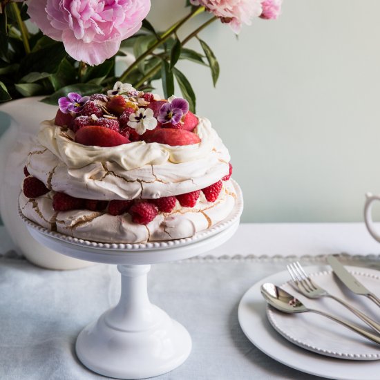 Peach Melba Meringue