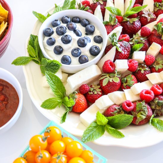 American Flag Fruit Platter