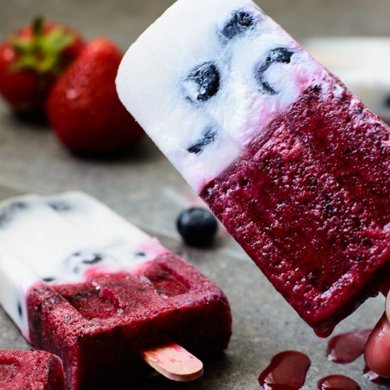 Zobo Berry Coconut Popsicle