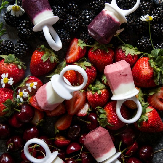 Patriotic Smoothie Ring Pops