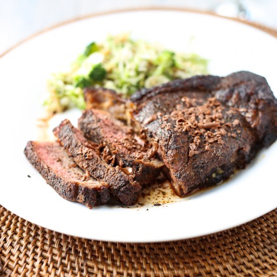 Coffee + Cocoa Crusted Steak