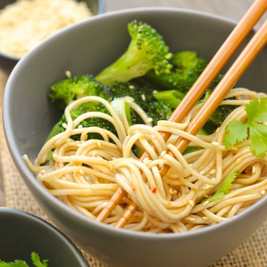 Spicy Soba Noodle-Broccoli Salad