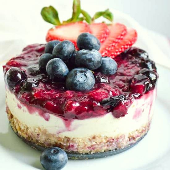 4th of July Vegan cheesecake