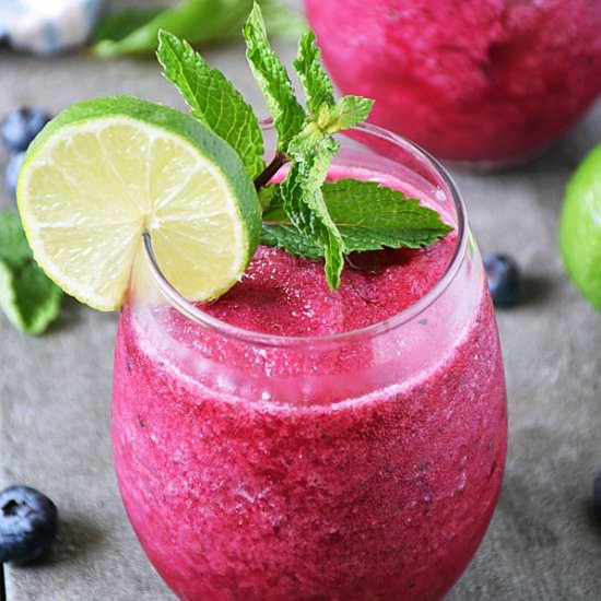 Frozen Blueberry Mojitos