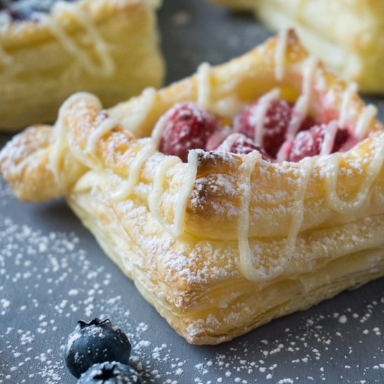 Berry Cream Cheese Puff Pastries