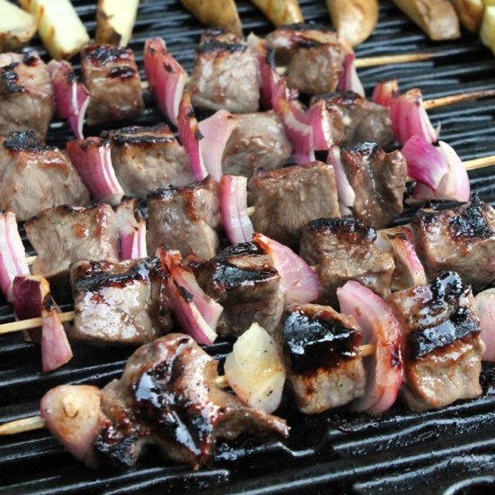 Fig-Balsamic Beef Kabobs