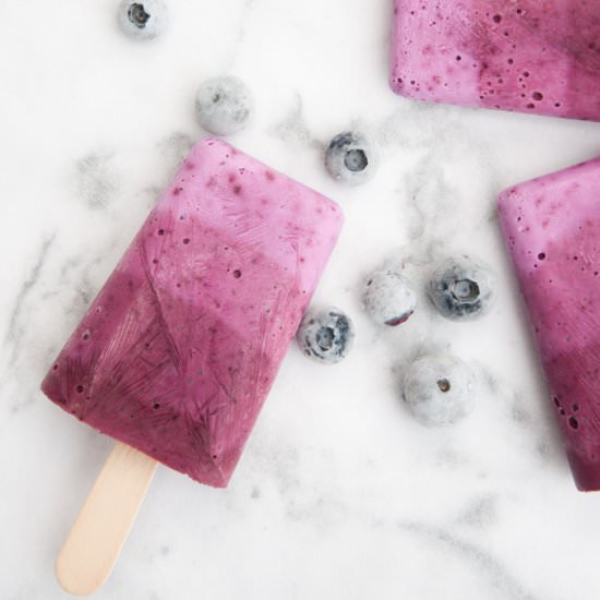 Vegan Blueberry Ombre Popsicles