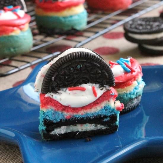 Firework Oreo Cheesecake Bites