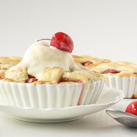 Mini Cherry Lattice Pies