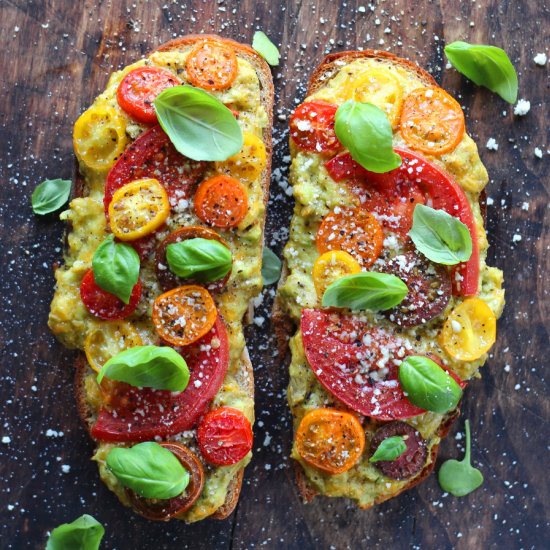 Toasts with Avocado Paste