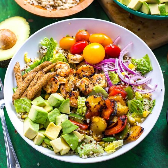 Fiesta Grilled Shrimp Quinoa Salad