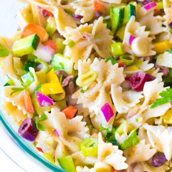 Vegan Mediterranean Pasta Salad