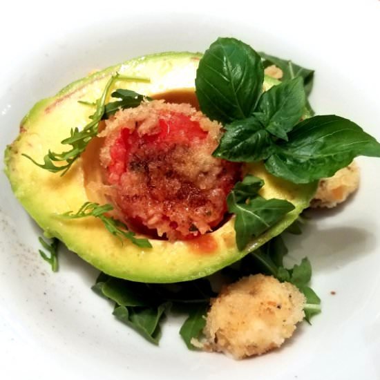 Avocado with Caprese Filling