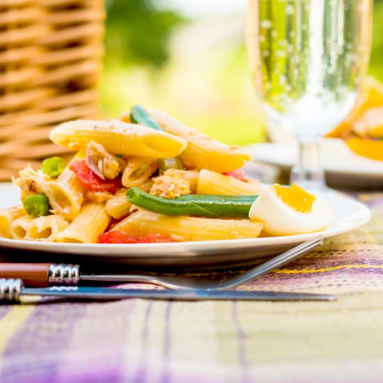 Tuna Nicoise Pasta Salad