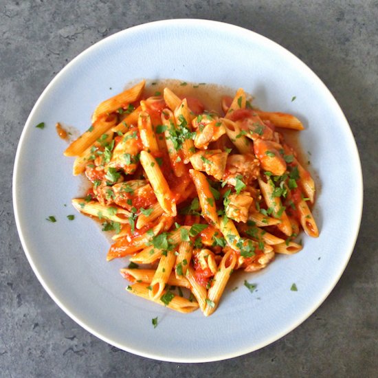 Penne all Arrabiata with chicken