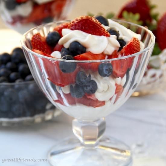 Red, White & Blue Cheesecake Mousse