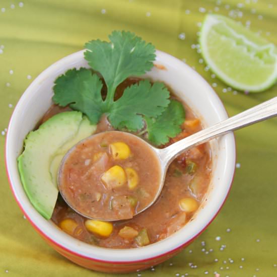 Refried Bean and Salsa Soup