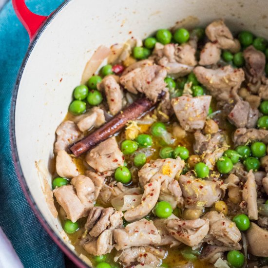 Summery Chicken & Pea Stew