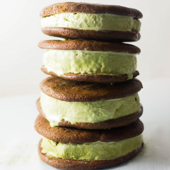 Matcha Ice Cream Sandwiches