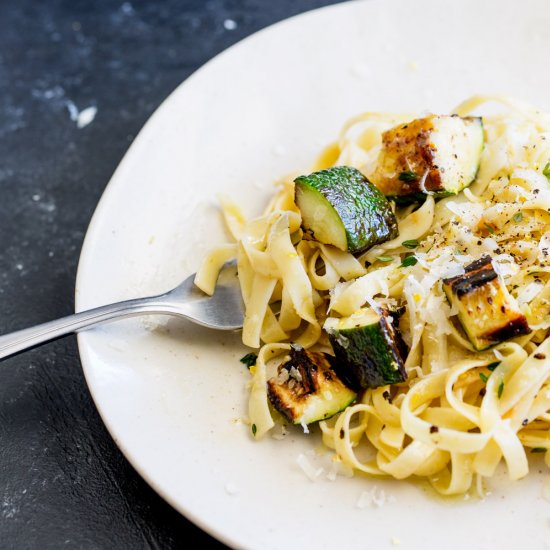 Charred Zucchini and Thyme Pasta