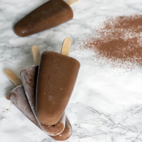 Choc orange sweet potato lollies