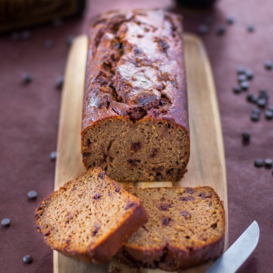 Delicious banana cake with tahini