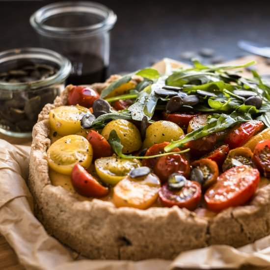 Quiche with Cashew Crème Fraîche