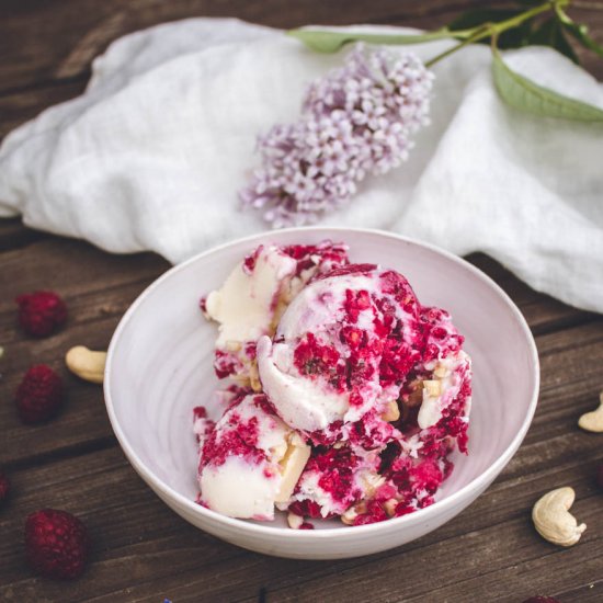 No Churn Raspberry Ice Cream