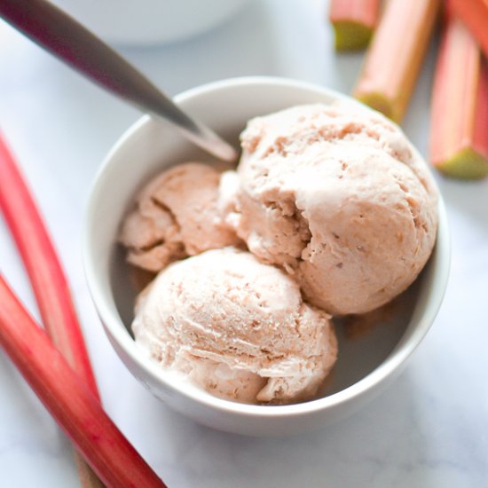 Rhubarb Coconut Ice Cream