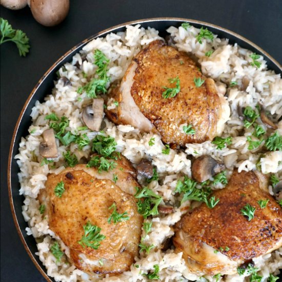 Chicken with Mushroom Rice