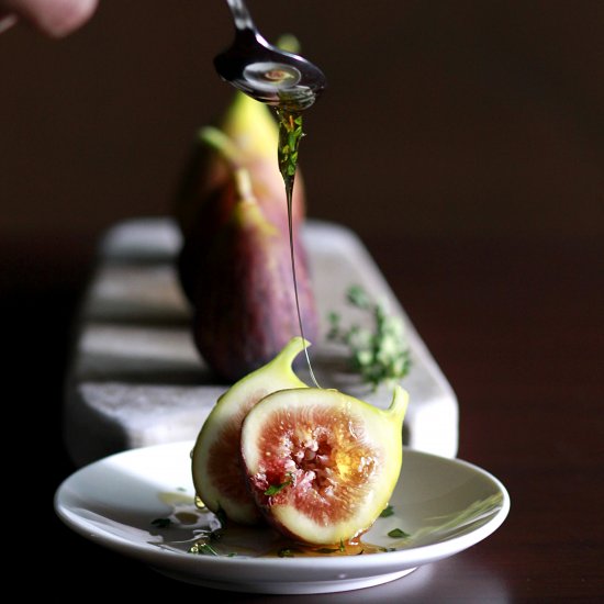 Fresh Fig with Thyme Infused Honey