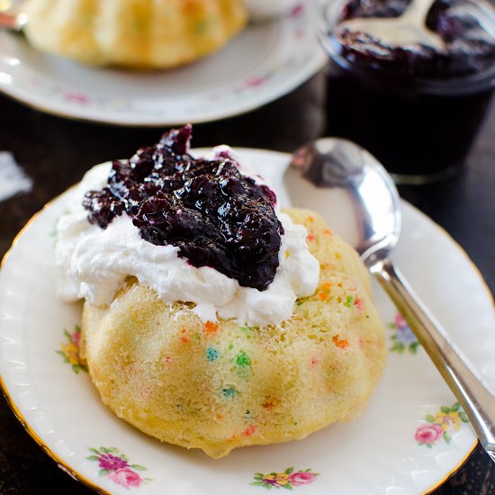 Confetti Mini Bundt Cakes