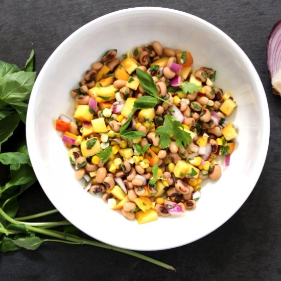 Black Eyed Pea and Peach Salad