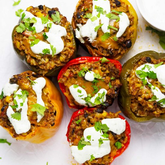 Slow Cooker Tex-Mex Stuffed Peppers