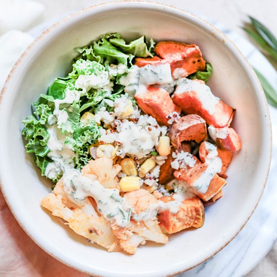 Spicy Cauliflower + Grain Bowl