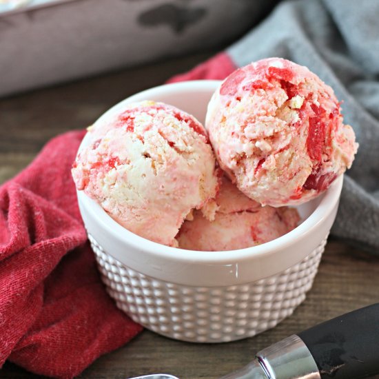 Cherry Cheesecake No Churn Ice Cream