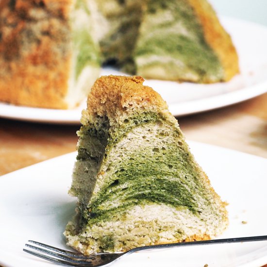 Green Tea Chiffon Marble Cake