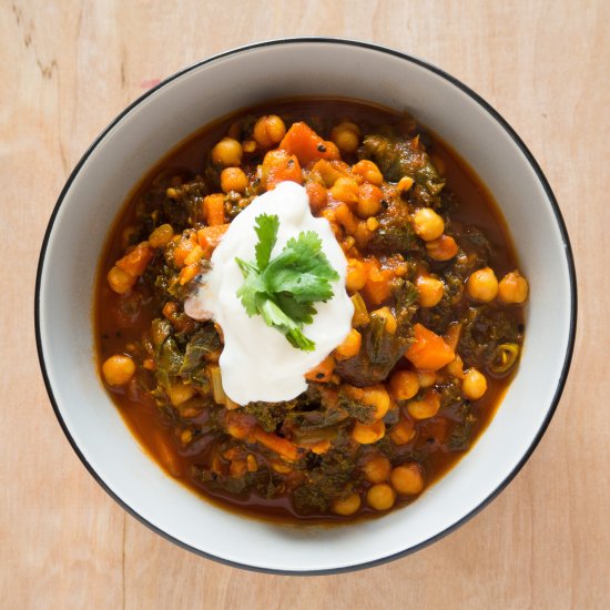 Chick Peas in Tamarind Tomato Sauce