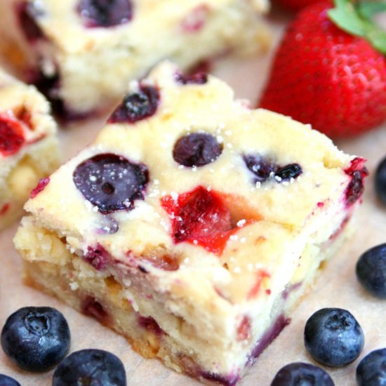 Berry White Chocolate Cookie Bars