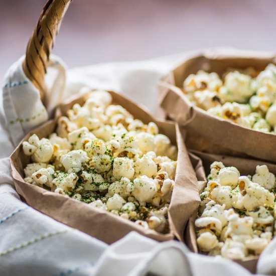 Furikake Popcorn with Miso Butter