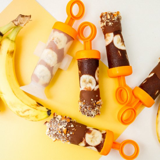 Banana Almond Fudgsicles