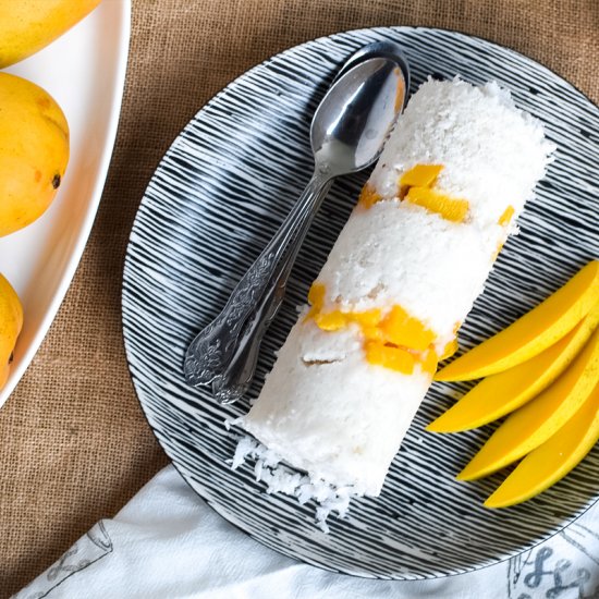 Mango Layered Steamed Rice Cake