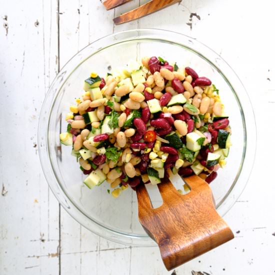 Zucchini Corn Bean Salad