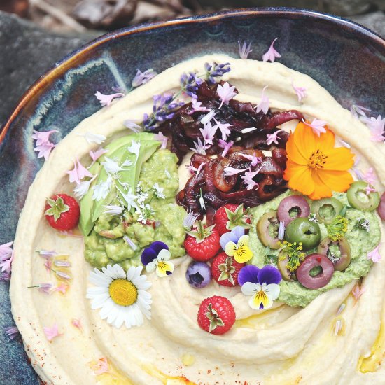 Homemade Hummus in a Handmade Bowl