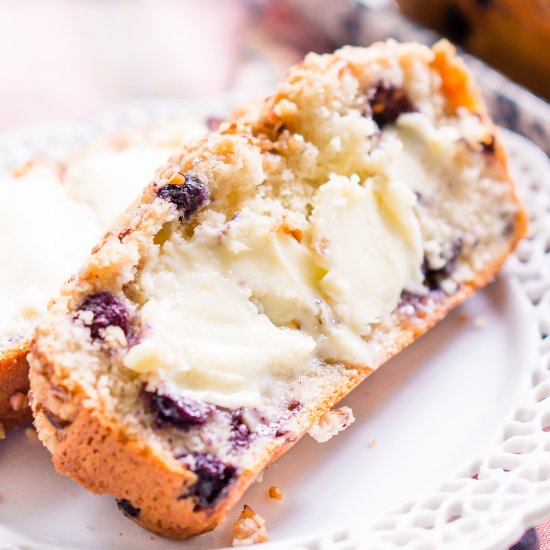 Blueberry Ice Cream Bread