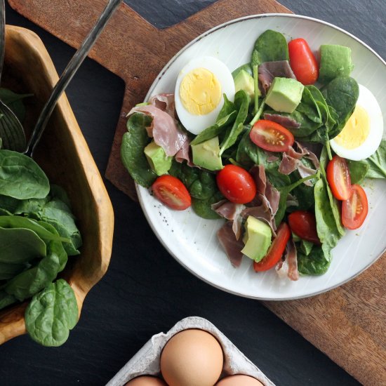 Spinach and Prosciutto Salad