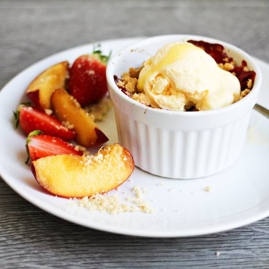 Strawberry & Peach Crumble